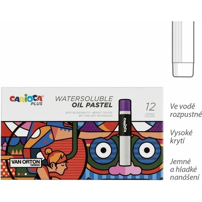 Carioca Plus olejové pastely 12 ks