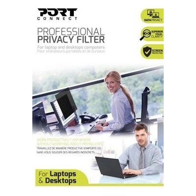 Port Connect PRIVACY FILTER 2D - 24'', 16/9, černý, 900202
