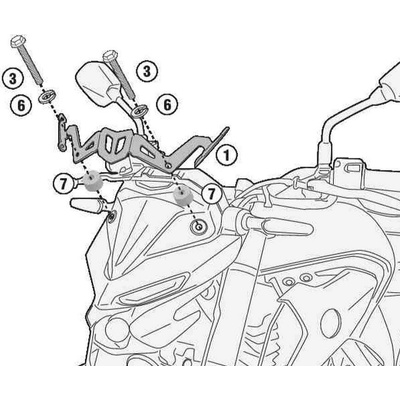 KAPPA upevnění plexi 4128SK YAMAHA MT-03 321 20-25