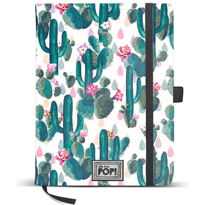 KARACTERMANIA - OMP! Бележник с ластик 14x21 см Cactus