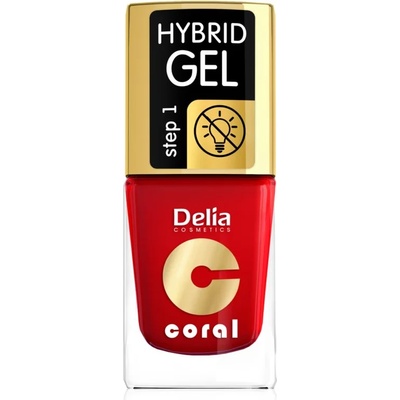 Delia Cosmetics Coral Nail Enamel Hybrid Gel гел лак за нокти цвят 01 11ml
