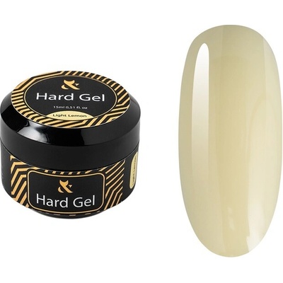 F O X Hard Gel Light Lemon stavební gel na nehty žlutý 15 ml