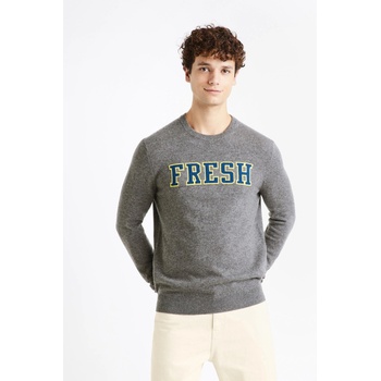 Celio Сив мъжки пуловер от мериносова вълна Celio Cenormal Celio | Siv | МЪЖЕ | S