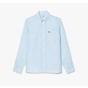 Lacoste Риза с дълъг ръкав Lacoste Long Sleeve Linen Shirt - Blue T01