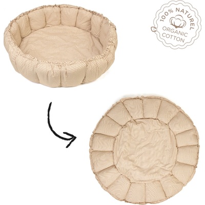 Play&Go Bloom Detské hniezdo Brown Stripes