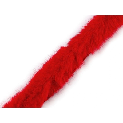 Všívací lemovka / lampas z umělé kožešiny kulatý šíře 2 cm Varianta: 7 červená, Balení: 1 m 55835/141086/265946