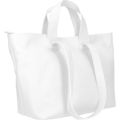 Kožená dámská shopper kabelka Artemisia bílá