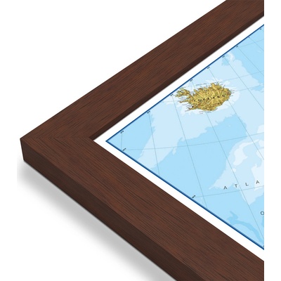Maps International Evropa - nástěnná politická mapa 165 x 120 cm Varianta: mapa v dřevěném rámu, Provedení: Pegi višeň