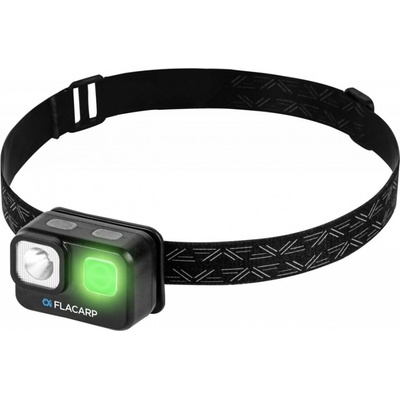 FLACARP výkonná nabíjecí čelovka HL2000 bílá+zelená LED Li-Pol 2000mAh, USB-C