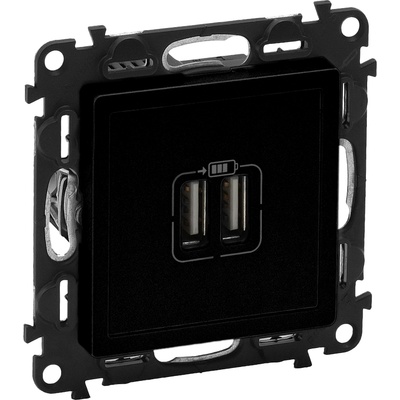 Legrand valena life 2xusb socket type a 5v 2.4a black (756312l)