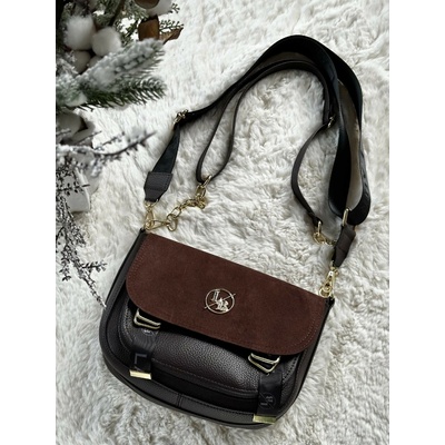 Laura Biaggi Johan Tai Pei Crossbody kabelka BROWN