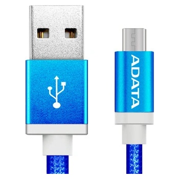 Adata AMUCAL-100CMK-CBL microUSB, 1m, modrý