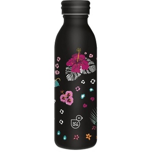 Ars Una 600 ml Black Hibiscus 24 (5394) с двойни стени и метален чучур 56333947 (56333947)