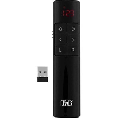 T'nB Показалка TNB Presenter, лазерна, USB Type-A, черна, обхват 10 m (2112060019)