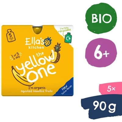 Ella's Kitchen BIO YELLOW ONE Плодовo пюре с банан (5x90 g)