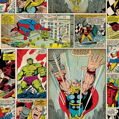Graham & Brown 70-264 Papírová tapeta na zeď Marvel Comics Kids@Home rozměry 0,52 x 10 m