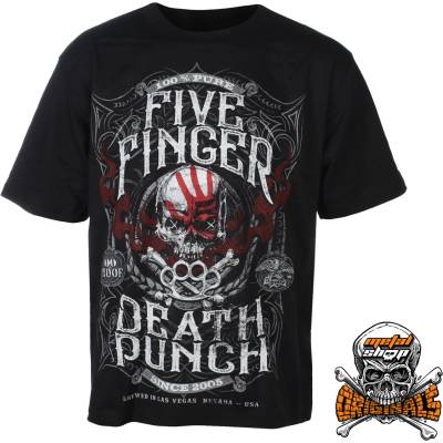 мъжка тениска Five Finger Death Punch -t Box pak 100% Pure - Solid Black - METALSHOP ORIGINALS - 23289