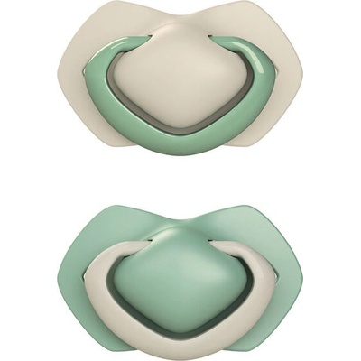 Canpol set symetrických silikon cumlíkov 2 ks Pure Color Green