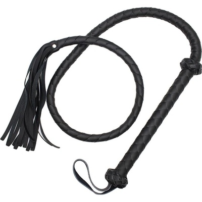 LateToBed BDSM Line Double Braided Whip 150cm Black