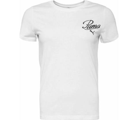 Puma ESSENTIALS SCRIPT TEE bílá