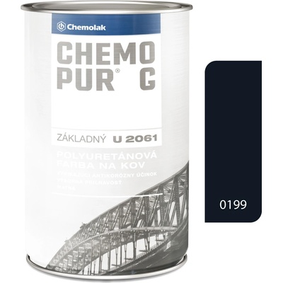 Chemopur G U2061 0199 čierna 0,8L základná polyuretánová dvojzložková farba