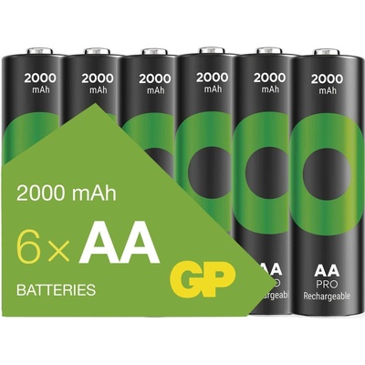 GP ReCyko Pro AA 2000mAh 6ks 1032226200 – Zbozi.Blesk.cz