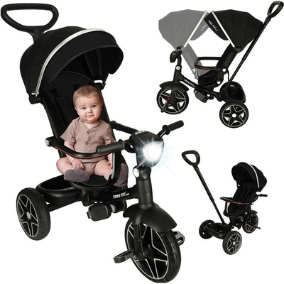 KIK Триколка Trike Fix Elite 2в1 с сенник, черна