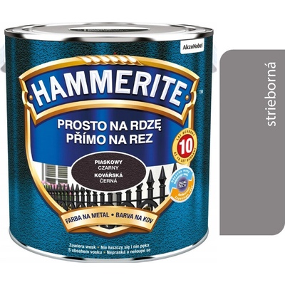 Hammerite priamo na hrdzu kováčska 0,75 l strieborná