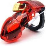X Fun Bdsm Електро клетка за пенис "black jack red" 7 см