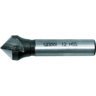 Záhlbník HSS do kovu 12 mm, trojbritý, valcová stopka 8 mm, CZ TOOL