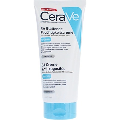 CeraVe SA Smoothing Cream омекотяващ крем за суха, груба кожа с неравен повърхност 177 мл