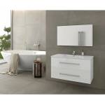 Drop Комплект от бели стенен шкафове и бяла мивка Drop Torino 90 см (5PTO090WH+6BMG9090D)