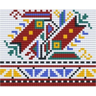 Bright Toys Мозайка с пиксели - Българска шевица, 40x50 пиксела - Видински мотив (BE50003)