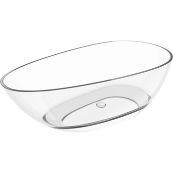 Mexen Glass прозрачно свободностояща вана 170 x 85 см, хромиран отвор - 58061708508 (58061708508)