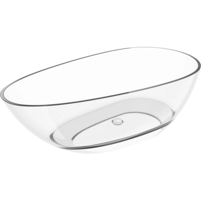 Mexen Glass прозрачно свободностояща вана 170 x 85 см, хромиран отвор - 58061708508 (58061708508)