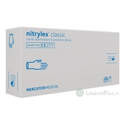 Mercator nitrylex white M biele 100 ks