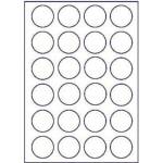 CDRmarket Самозалепващи етикети 45 мм, 24 етикета, A4, 100 листа, кръгли (R0ECO.4545kA)