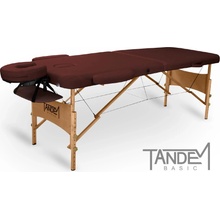 Tandem Basic-2 drevené masážne lehátko bordová 195 x 70 cm