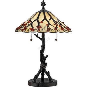 Elstead Lighting Quoizel QZ-WHISPERING-TL-VB - Настолна лампа Tiffany WHISPERING 2xE27/60W/230V (ED0896)