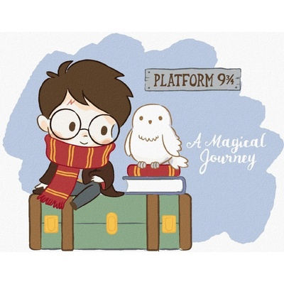 zuty Malování Podle Čísel Harry Potter Na Nástupišti 9 A 3/4 40 x 50 Cm Plátno 8596530239529