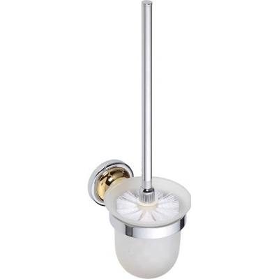 Bemeta Retro chrom / gold WC štětka , miska sklo 144213018