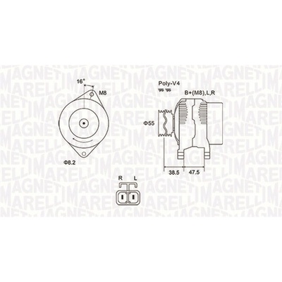Alternátor MAGNETI MARELLI 063731798010