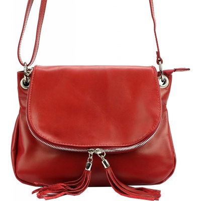 Kožená crossbody kabelka David Luka no. 023 Červená