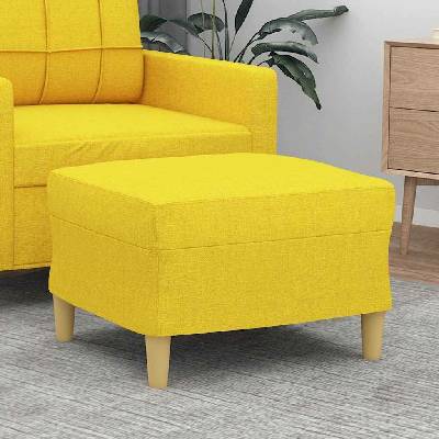 vidaXL Podnožka 60 x 50 x 41 cm textil [349266] Světle žlutá