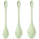 Satisfyer Yoni Power 2 - вагинални топчета сет - 3 броя - зелени
