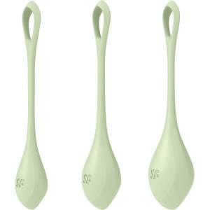 Satisfyer Yoni Power 2 - вагинални топчета сет - 3 броя - зелени