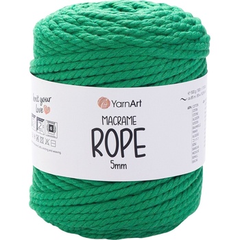 YARNART Macrame Rope 5 mm 85 m 759 Green юта (Macrame Rope 5 mm 759)