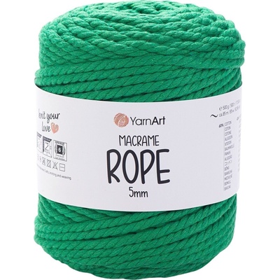 YARNART Macrame Rope 5 mm 85 m 759 Green юта (Macrame Rope 5 mm 759)