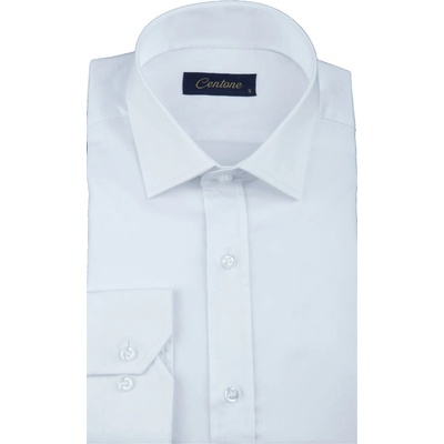 Centone Мъжка риза с дълъг ръкав - Бяла #268413 (268413_Бяло)