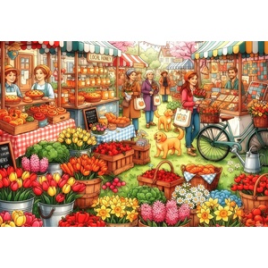 Alipson Puzzle - Puzzle Colorful Farmers Market - 1 000 piese